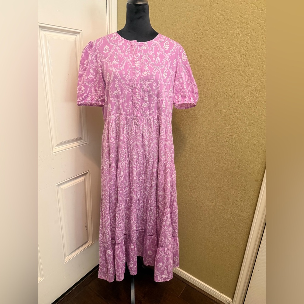 Tuckernuck Ro’s Garden Lilac Lorraine Daphne Midi Dress